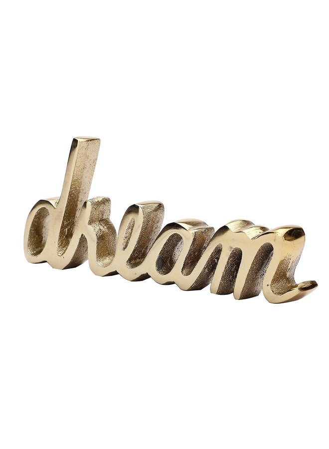 Heyearth Tabletop Freestanding Dream Sign,Decorative Metal Words Home Decor,Bedroom Kitchen Living Room Table Centerpiece Words.Decorative Metal Word Signs - Dream - Gold - Image 4